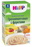 Каша Hipp гречневая с фруктами с 6 мес. 250 гр.