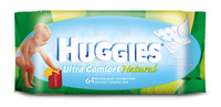 Huggies cалфетки влажные Ultra Comfort Natural в мягкой упаковке 64 шт.