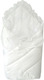 Конверт-одеяло на выписку с вуалью сатин(жаккард) белый