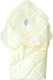 Конверт-одеяло на выписку с вуалью сатин(жаккард) молочный