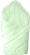 Конверт-одеяло на выписку с вуалью сатин(жаккард) зеленый/ЛЕТО