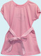 Платье трикотажное,розовое с белыми стразами