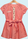 Платье батистовое розовое с бантиком